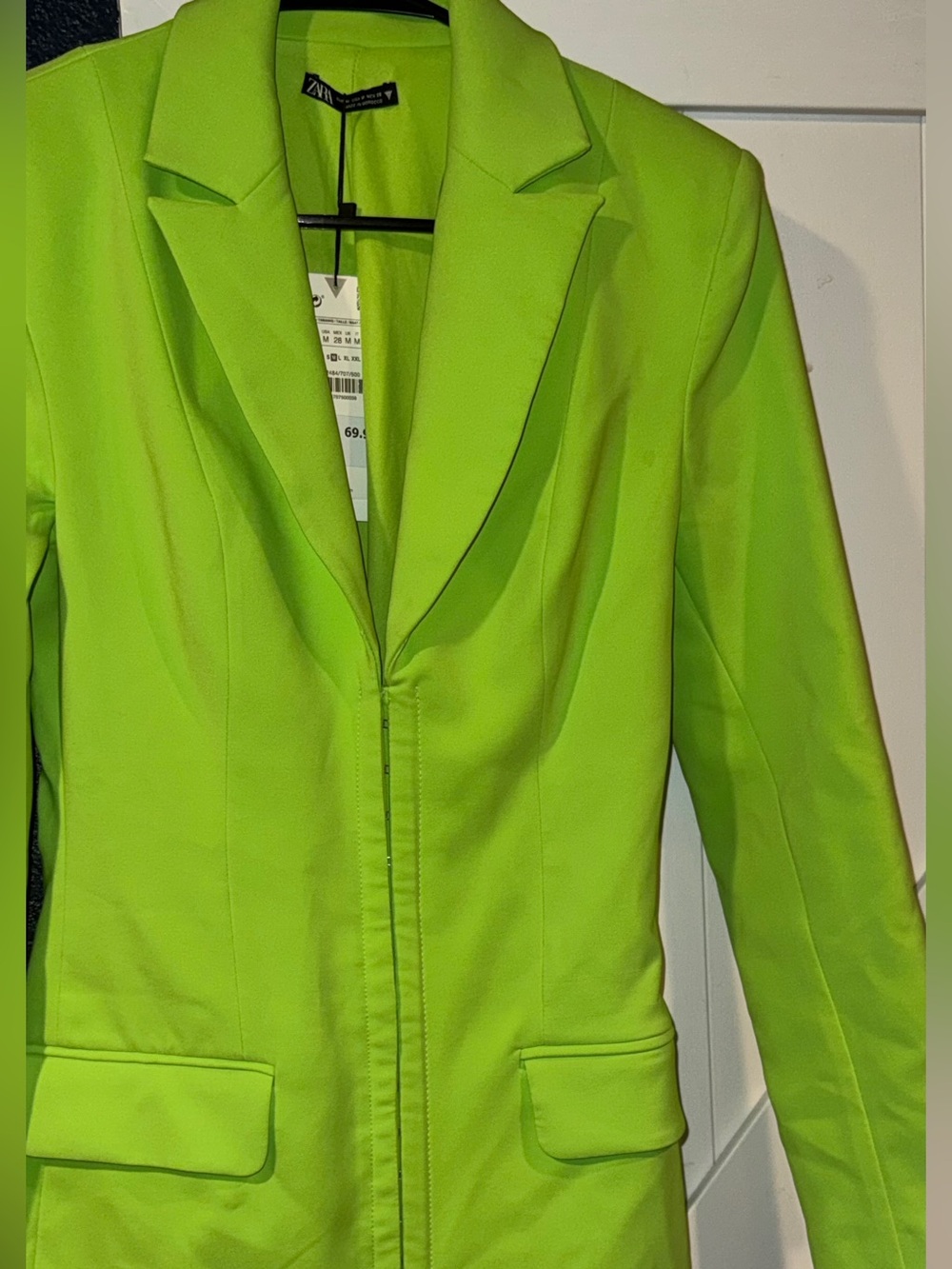 Zara Green Long Sleeve Blazer Dress NWT Medium